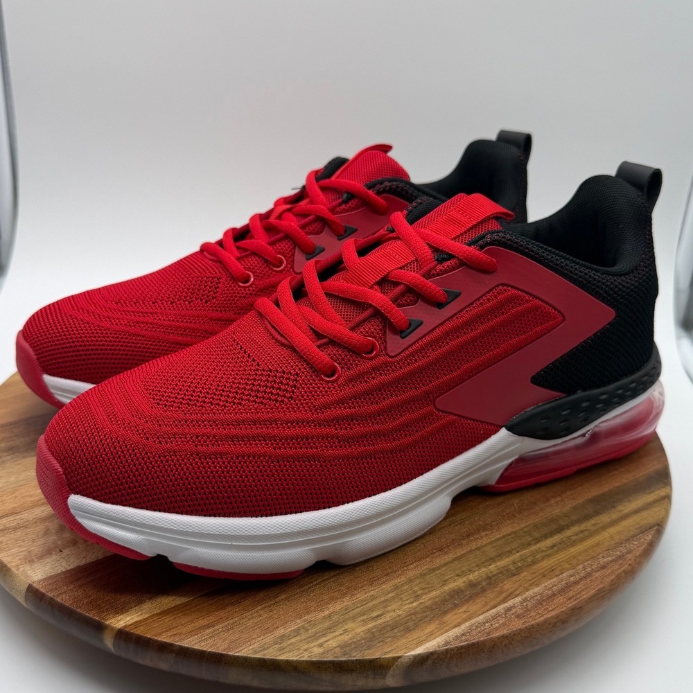 JERKO QX01M Men's 10 Red Black Athletic Running Shoes Sneakers